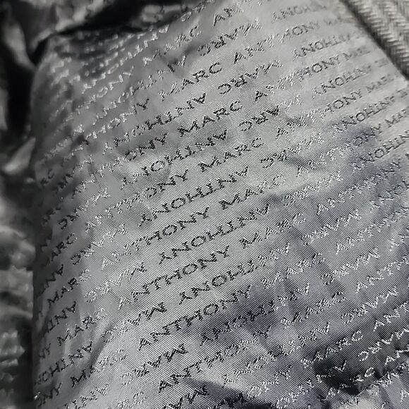 Pristine Men's Herringbone Wool Blend Marc Anthony Winter Jacket Coat - Picture 12 of 12